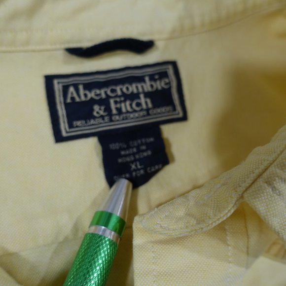 Abercrombie & Fitch Pale Yellow Button Up Shirt - Picture 6 of 6